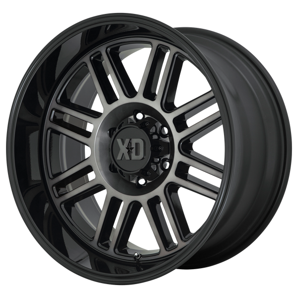 22x10 8x170 XD Series Offroad Wheels XD850 Cage Gloss Black With Gray Tint -18 offset 125.5 hub