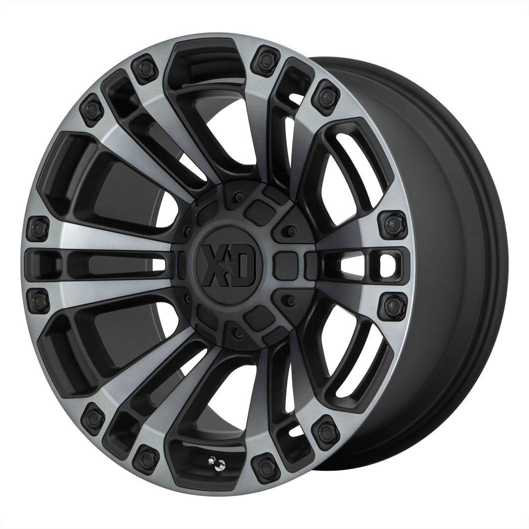 20x9 5x127/5x139.7 XD Series Offroad Wheels XD851 Monster 3 Satin Black With Gray Tint 18 offset 78.3 hub