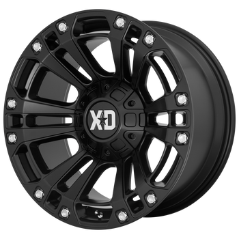 20x9 6x135/6x139.7 XD Series Offroad Wheels XD851 Monster 3 Satin Black 0 offset 106.25 hub