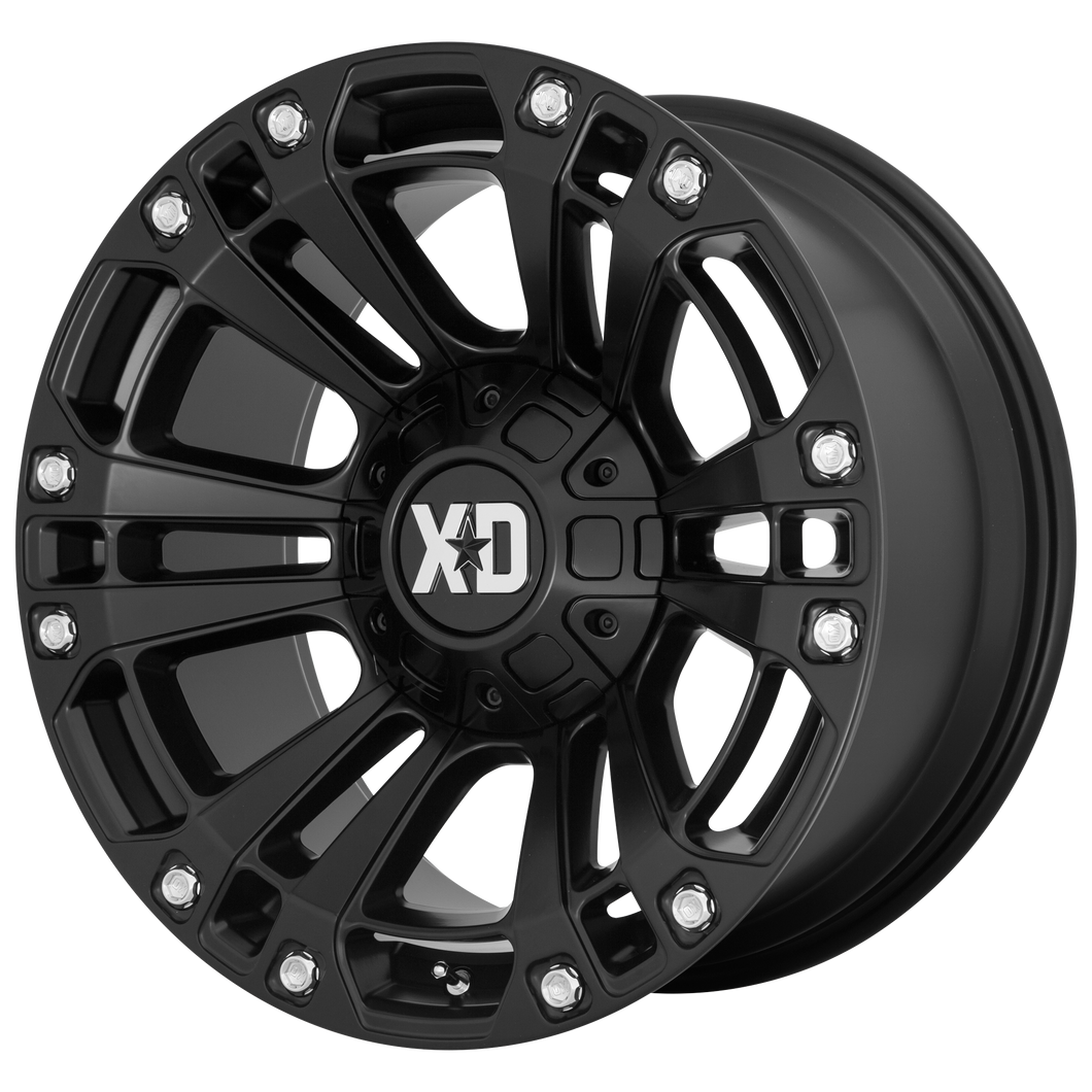 20x9 6x135/6x139.7 XD Series Offroad Wheels XD851 Monster 3 Satin Black 0 offset 106.25 hub