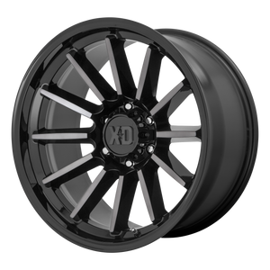 17x9 5x127 XD Series Offroad Wheels XD855 Luxe Gloss Black Machined With Gray Tint 0 offset 71.5 hub