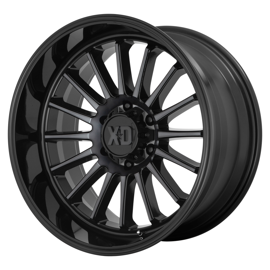 20x10 6x135 XD Series Offroad Wheels XD857 Whiplash Gloss Black With Gray Tint -18 offset 87.1 hub