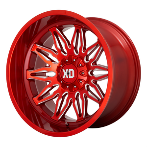 22x10 6x135/6x139.7 XD Series Offroad Wheels XD859 Gunner Candy Red Milled -18 offset 106.1 hub