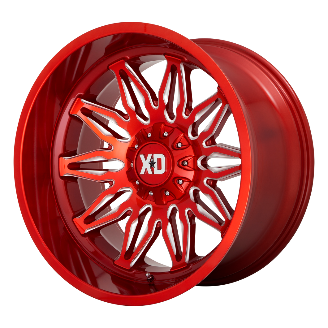 22x10 6x135/6x139.7 XD Series Offroad Wheels XD859 Gunner Candy Red Milled -18 offset 106.1 hub