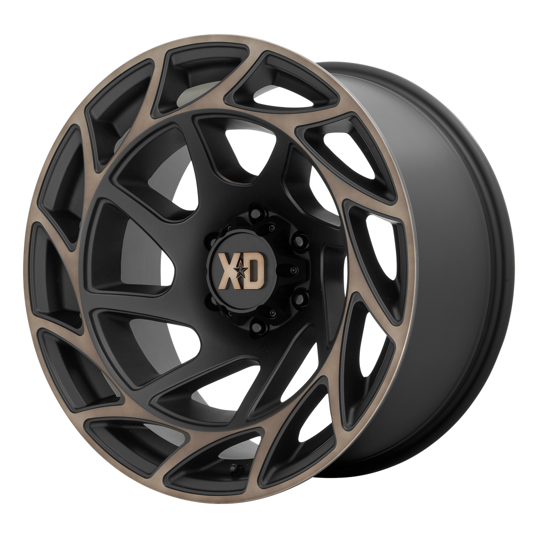 20x10 8x170 XD Series Offroad Wheels XD860 Onslaught Satin Black With Bronze Tint -18 offset 125.1 hub