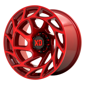 20x9 5x127 XD Series Offroad Wheels XD860 Onslaught Candy Red 0 offset 71.5 hub