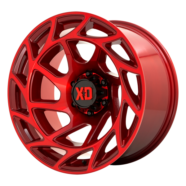 20x9 5x127 XD Series Offroad Wheels XD860 Onslaught Candy Red 0 offset 71.5 hub