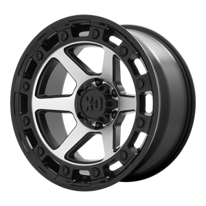 17x9 6x139.7 XD Series Offroad Wheels XD862 Raid Satin Black Machined 0 offset 106.1 hub