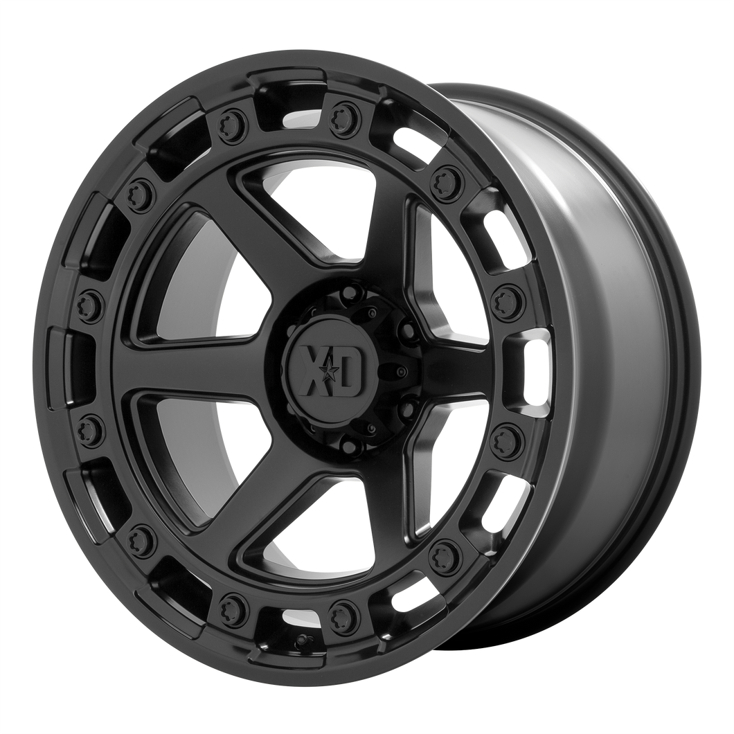 17x9 6x120 XD Series Offroad Wheels XD862 Raid Satin Black 0 offset 66.9 hub