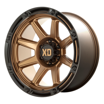 20x10 5x127 XD Series Offroad Wheels XD863 Matte Bronze With Black Lip -18 offset 71.5 hub