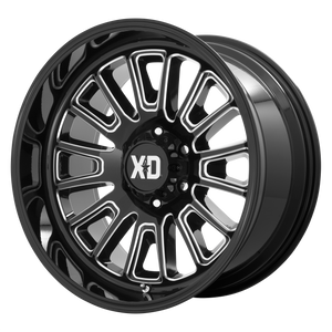 20x9 8x180 XD Series Offroad Wheels XD864 Rover Gloss Black Milled 0 offset 124.2 hub