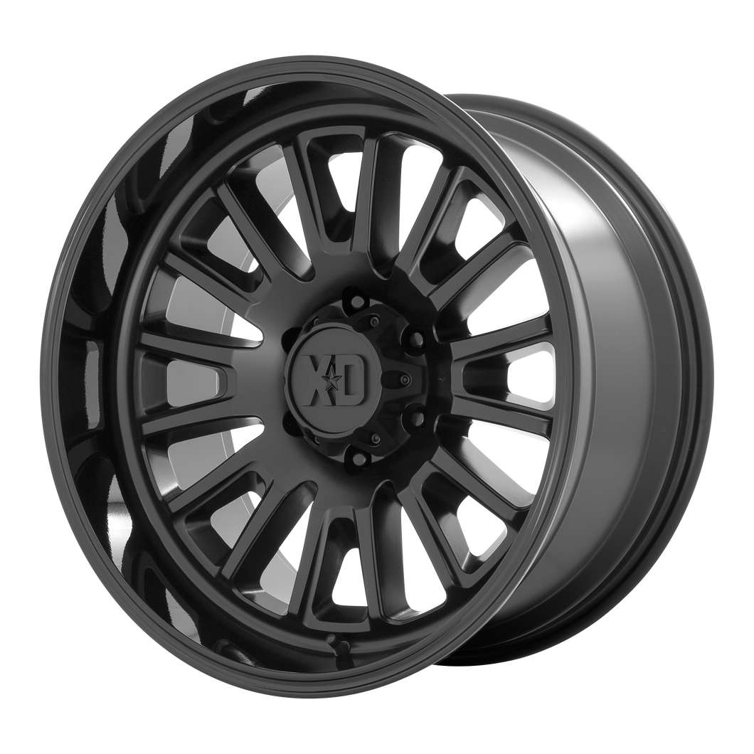 20x10 8x180 XD Series Offroad Wheels XD864 Rover Satin Black With Gloss Black Lip -18 offset 124.2 hub