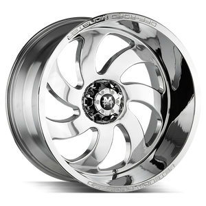 20x10 Off Road Monster Wheels M07 BLANK 0 ET 125.2 hub - Chrome