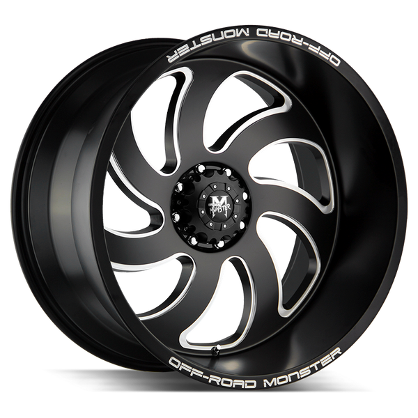 20x10 Off Road Monster Wheels M07 6x139.7 0 ET 106.4 hub - Flat Black Milled