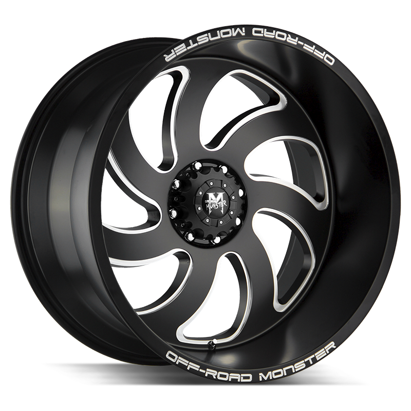 20x10 Off Road Monster Wheels M07 6x139.7 0 ET 106.4 hub - Flat Black Milled