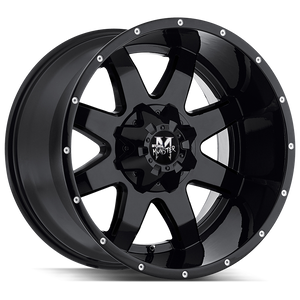 20x9 Off Road Monster Wheels M08 6x135 0 ET 106.4 hub - Flat Black