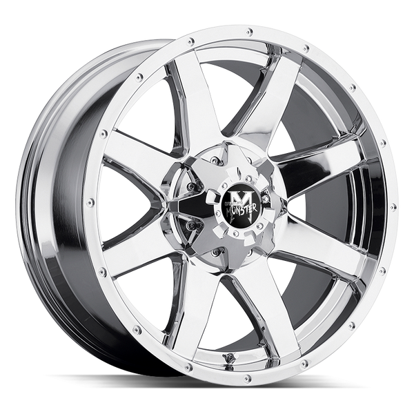 20x9 Off Road Monster Wheels M08 6x135 -76 ET 106.4 hub - Chrome