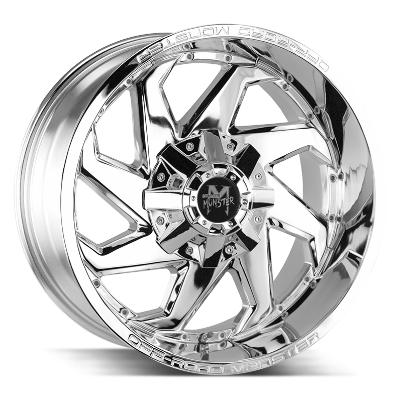 20x10 Off Road Monster Wheels M09 BLANK -44 ET 125.2 hub - Chrome