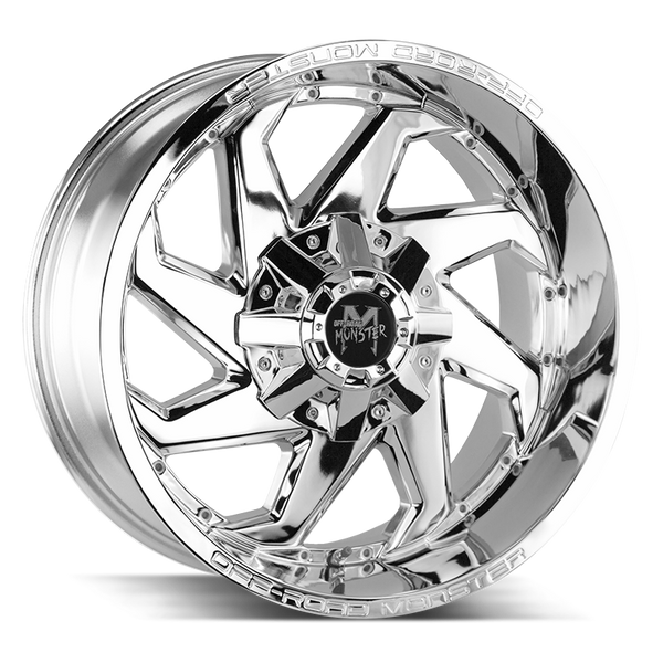 20x10 Off Road Monster Wheels M09 BLANK 0 ET 78.1 hub - Chrome