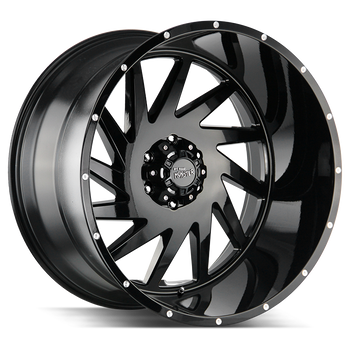 20x14 Off Road Monster Wheels M12 BLANK -44 ET 78.1 hub - Flat Black