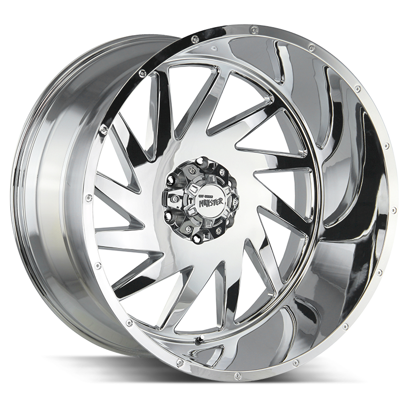 20x12 Off Road Monster Wheels M12 BLANK -19 ET 78.1 hub - Chrome