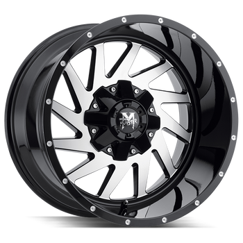 20x14 Off Road Monster Wheels M12 BLANK -44 ET 78.1 hub - Flat Black Machined