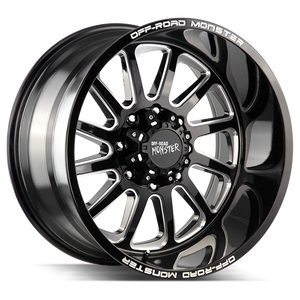 20x10 Off Road Monster Wheels M17 6x139.7 -19 ET 106.4 hub - Gloss Black Milled