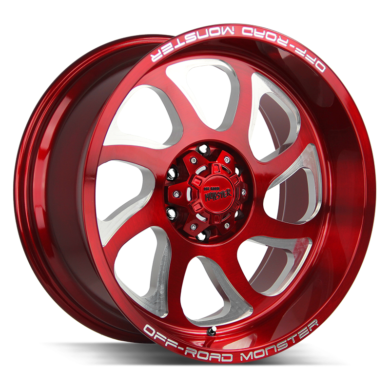 22x12 Off Road Monster Wheels M22 6x139.7 10 ET 106.4 hub - Candy Red