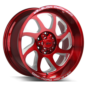 22x12 Off Road Monster Wheels M22 8x165.1 13 ET 125.2 hub - Candy Red