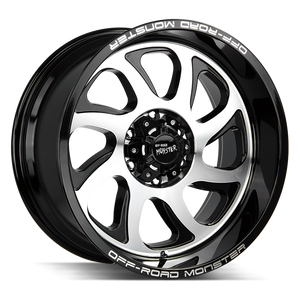 22x12 Off Road Monster Wheels M22 6x139.7 13 ET 106.4 hub - Gloss Black Machined