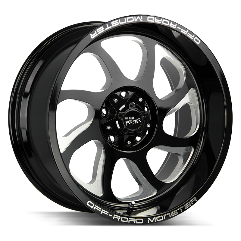 22x12 Off Road Monster Wheels M22 6x135 30 ET 87.1 hub - Gloss Black Milled