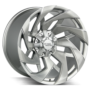 20x10 Off Road Monster Wheels M24 6x135 31 ET 106.4 hub - Brushed Face Silver