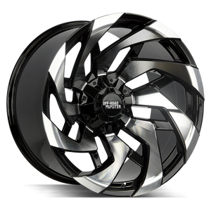 20x10 Off Road Monster Wheels M24 5x139.7 31 ET 110.3 hub - Gloss Black Machined