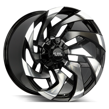 20x10 Off Road Monster Wheels M24 6x135 31 ET 106.4 hub - Gloss Black Machined
