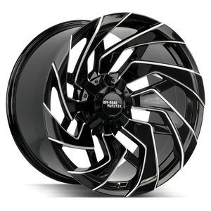 20x10 Off Road Monster Wheels M24 8x165.1 18 ET 125.2 hub - Gloss Black Milled
