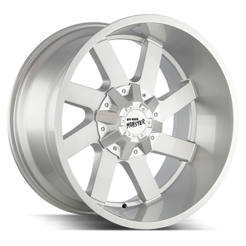 20x12 Off Road Monster Wheels M80 BLANK 40 ET 78.1 hub - Brushed Face Silver