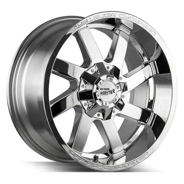 20x10 Off Road Monster Wheels M80 5x127 40 ET 78.1 hub - Chrome