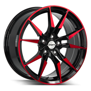 18x8 Shift Wheels Blade 5x114.3 35 ET 72.6 hub - Gloss Black Candy Red Machine