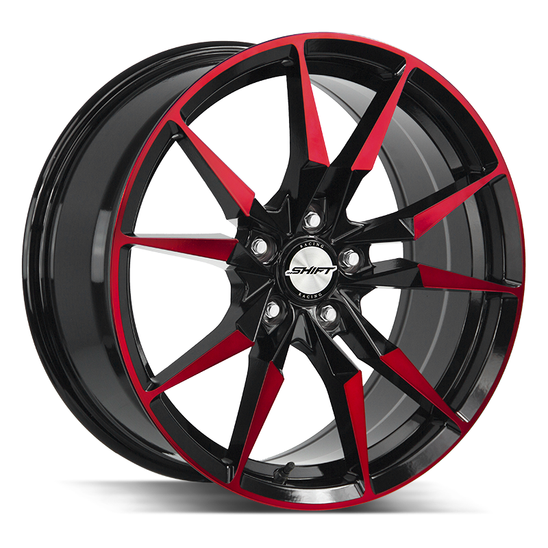 18x8 Shift Wheels Blade 5x114.3 35 ET 72.6 hub - Gloss Black Candy Red Machine