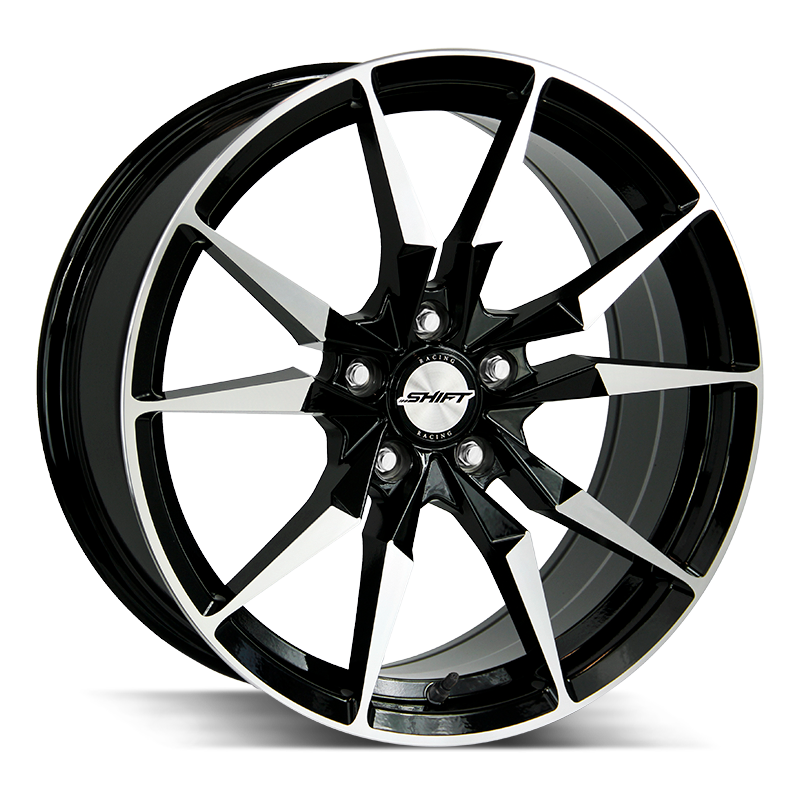 18x8 Shift Wheels Blade 5x114.3 35 ET 72.6 hub - Gloss Black Machined