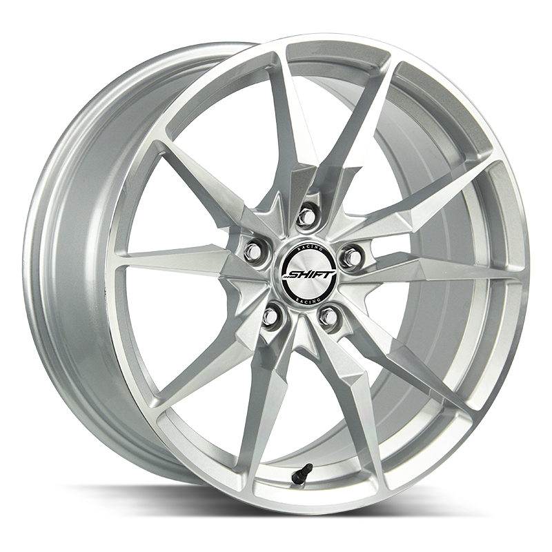 17x7.5 Shift Wheels Blade 5x120 35 ET 72.6 hub - Silver Machined