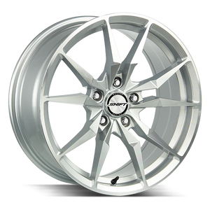 18x8 Shift Wheels Blade 5x120 35 ET 72.6 hub - Silver Machined