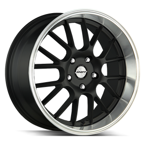 17x7.5 Shift Wheels Crank 5x114.3 15 ET 73.1 hub - Black Polished Lip