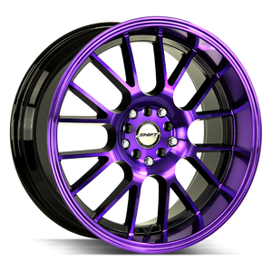 18x8.5 Shift Wheels Crank 5x100 32 ET 73.1 hub - Gloss Black Purple Machined