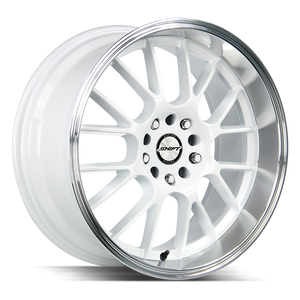 18x8.5 Shift Wheels Crank 5x114.3 15 ET 73.1 hub - White Polished Lip