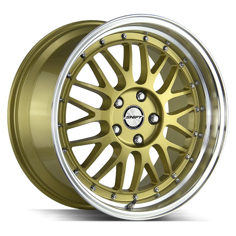 18x9 Shift Wheels Flywheel BLANK 35 ET 73.1 hub - Gold Polished Lip