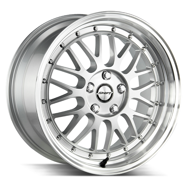 18x9 Shift Wheels Flywheel 5x100 35 ET 73.1 hub - Silver Polished Lip