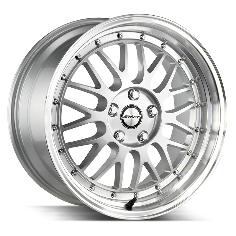 18x9 Shift Wheels Flywheel 5x100 35 ET 73.1 hub - Silver Polished Lip