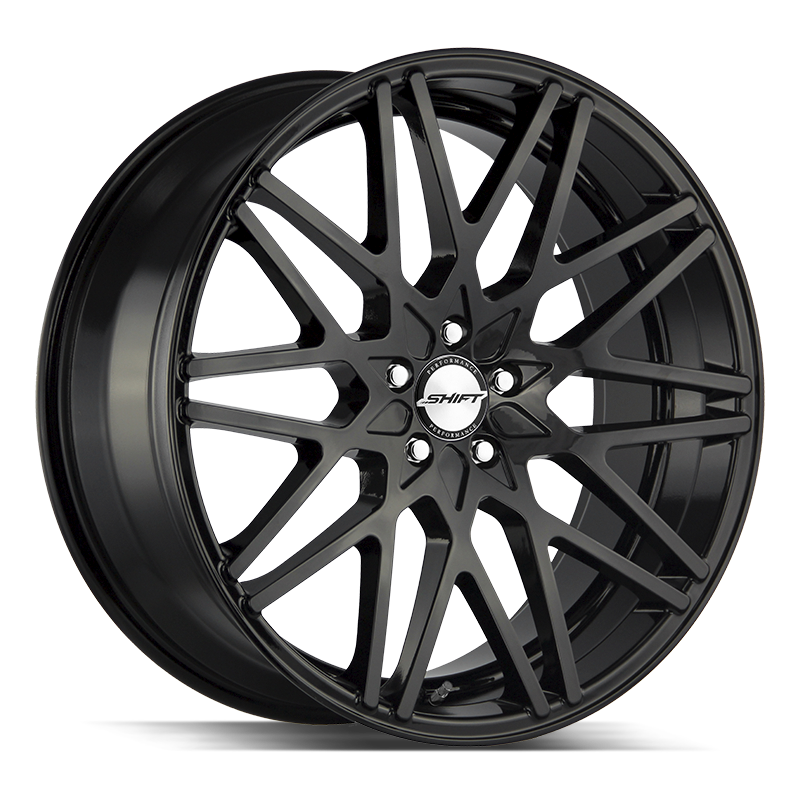 20x8.5 Shift Wheels Formula 5x120 15 ET 73.1 hub - All Gloss Black