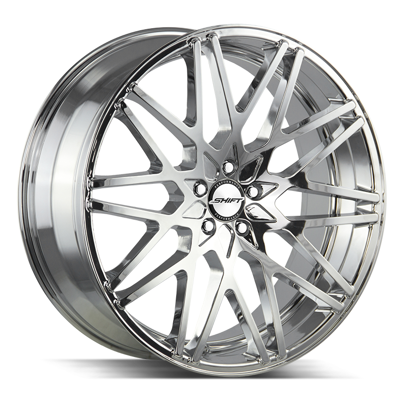 20x8.5 Shift Wheels Formula 5x114.3 35 ET 73.1 hub - Chrome